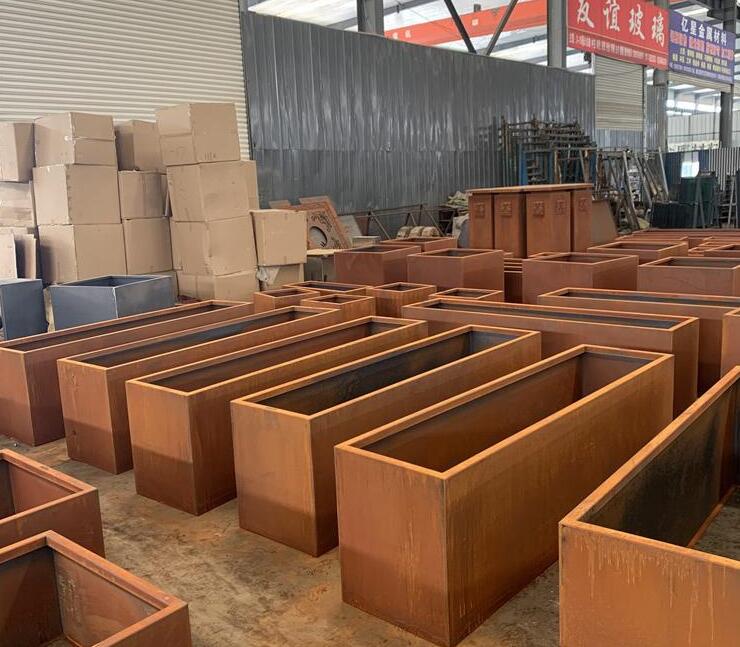 雨花耐候钢板花箱